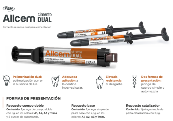 ALLCEM A1 JERINGA CUERPO DOBLE 5 G. [BASE+CATALIZADOR]