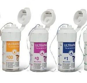 Hilo Retractor Ultrapak de Ultradent en diferentes tamaños para retracción gingival