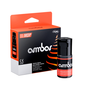 Adhesivo dental FGM Ámbar 6 ml en frasco, sistema universal fotopolimerizable para técnicas de grabado total, selectivo y autograbado.