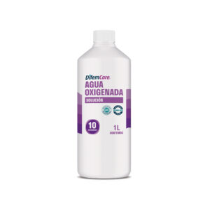 Agua oxigenada Difem Care 10 volúmenes 1 litro antiséptico y desinfectante de uso clínico