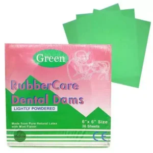 Goma dique dental Rubber Care 6x6 pulgadas 36 hojas láminas de aislamiento odontológico profesional