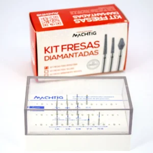Kit de Fresas Diamantadas para Operatoria Machtig con fresario dental