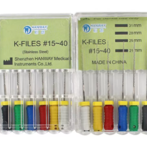 Limas K-Files Hanway de acero inoxidable para endodoncia manual